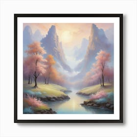 Chinese Landscape Painting Art Print Art Print