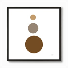 Three Circles.A fine artistic print that decorates the place. Art Print