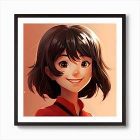 Portrait Of A Girl Anime 2 Art Print