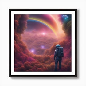 Space And Rainbows Art Print