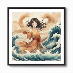 Samurai Girl Art Print