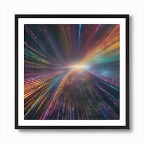 Abstract Light Rays 6 Art Print