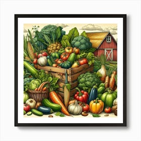 Farm Fresh Vegetables 4 Art Print