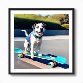 Skateboarding Dog 1 Art Print