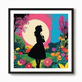 Girl In The Garden Art Print