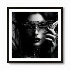 Gothic Elf Girl Art Print