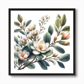 Flowers of Ficus 1 Art Print