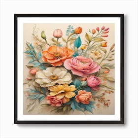 Floral Arrangement Art Print