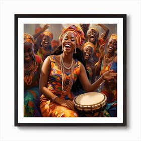 African Dancers Art Print