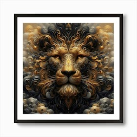 Lion Head 64 Art Print