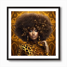 Afro Hair 8 Art Print