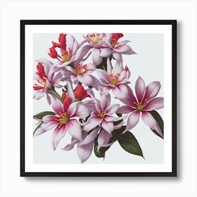 Pink Lilies myluckycharm Poster