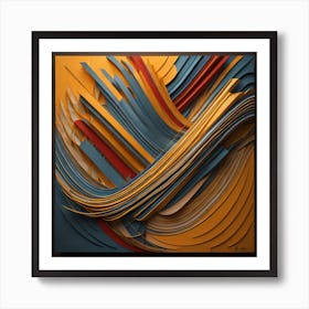 Lines abstract rain Art Print