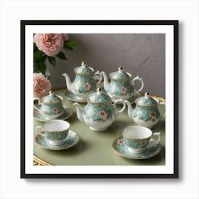 Tea Set 7 Art Print