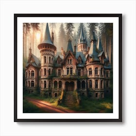 Castle In The Woods Art Print