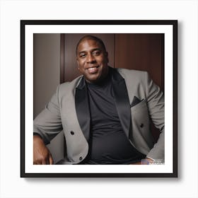 Magic Johnson AI Art Print