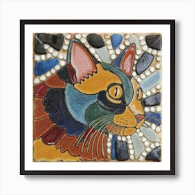 Cat Tile Art Print