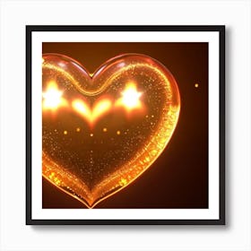 Golden Heart Art Print