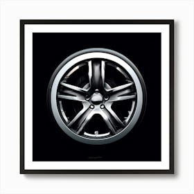 Car Wheel Tire Rim Automotive Vector Logo Design Transportation Vehicle Alloy Radial Rub (4) Art Print