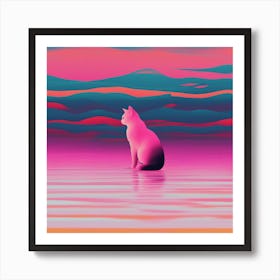 Minimalism Masterpiece, Trace In The Waves To Infinity + Fine Layered Texture + Complementary Cmyk C (36) Art Print