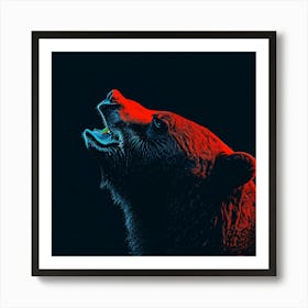 Bear In The Dark Art Print