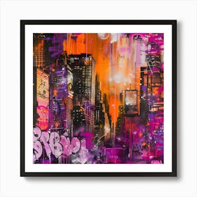 New York City, Graffiti, Street Art, Urban Hues Art Print