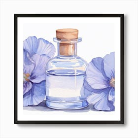 Blue Hibiscus Flower Art Print