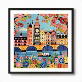 Kids Travel Illustration London 1 Art Print