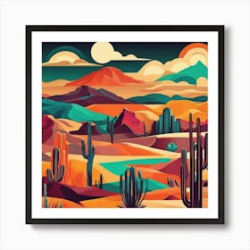 Desert Landscape 3 Art Print