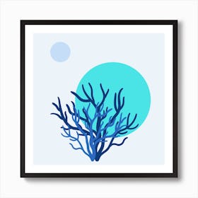 Coral Reef - Turquoise Art Print