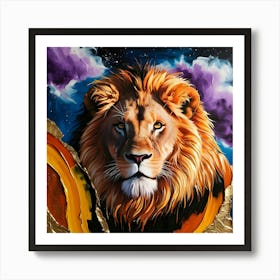 Lion Of The Night 1 Art Print