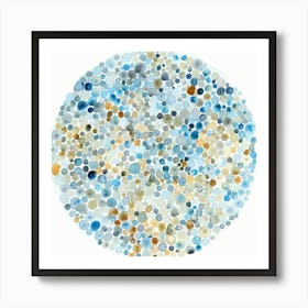 Blue Dots 6 Art Print