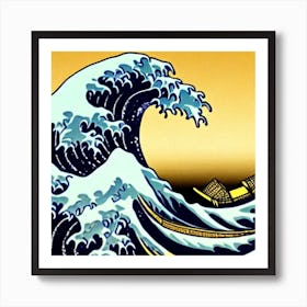 Sunrise of The Great Wave off Kanagawa Art Print