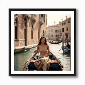 Gondola Ride In Venice Art Print