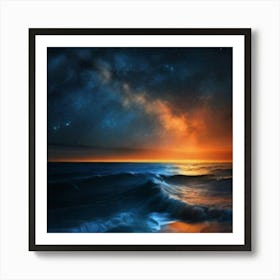 Sunrise Over The Ocean Art Print