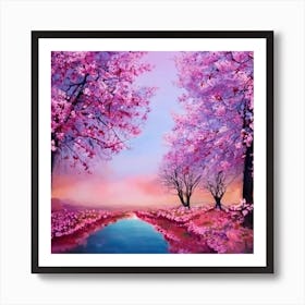 Cherry Blossoms View Art Print