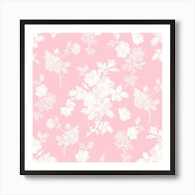 Pink and White Roses Art Print