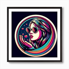 Girl In Sunglasses 6 Art Print