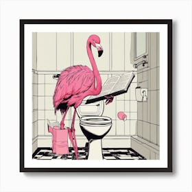 Pink Flamingo 2 Art Print