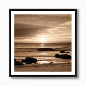 Sunset At The Beach 456 Art Print