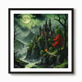 Castle At Night  Art Print