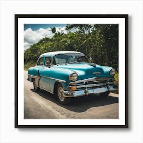 Classic Car In Cuba 1 Art Print