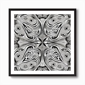 Abstract Black And White Design Art Print