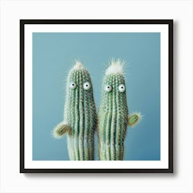 Two Cactuses Art Print