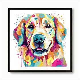 Golden Retriever Painting 2 Art Print