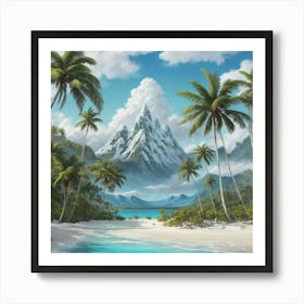 Of A Tropical Island Art Print