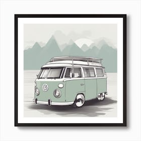 Vw Bus / camper Art Print