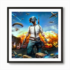 Pubg Video Game Art Print