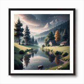 Landscape Painting 71 Art Print