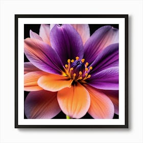 Purple Dahlia Flower 2 Art Print